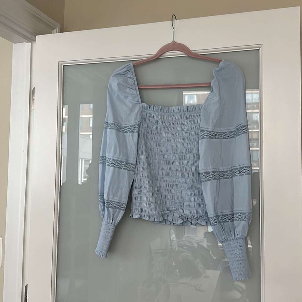 Reformation blue top size medium